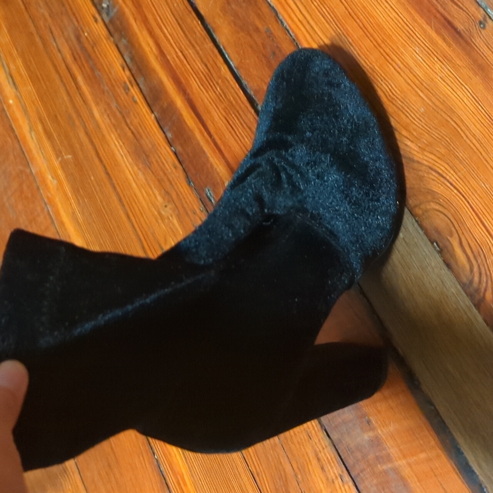 Velvet sock booties